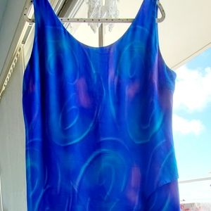 SIMPLY SILK long layered 100%silk lined dress  2X